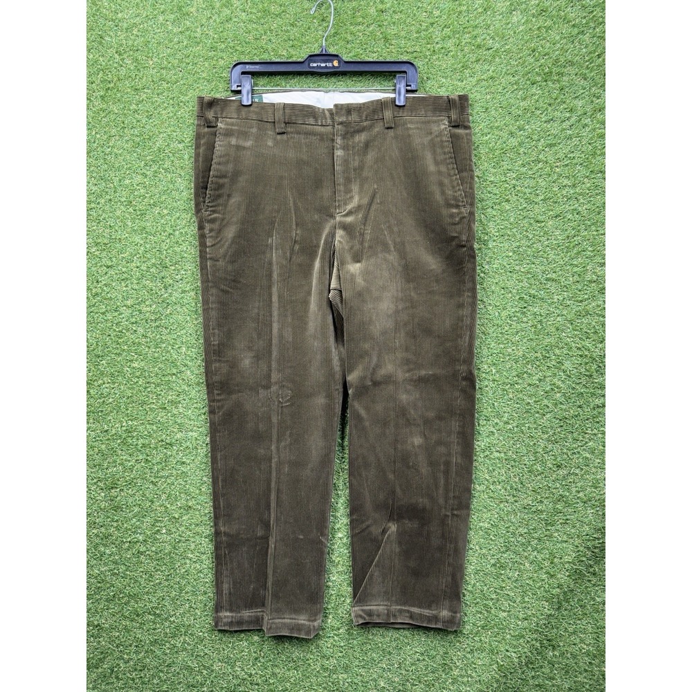 Orvis Pants Mens 38 Brown Corduroy Straight Leg Brisbane Moss Classic Fit Gorp